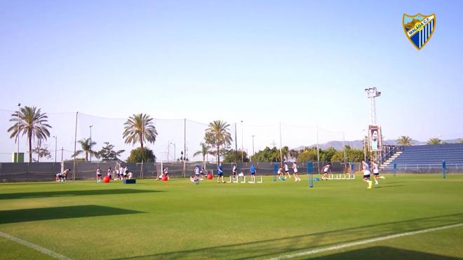 Entrenamiento del Málaga CF en pretemporada (Foto: Málaga CF)