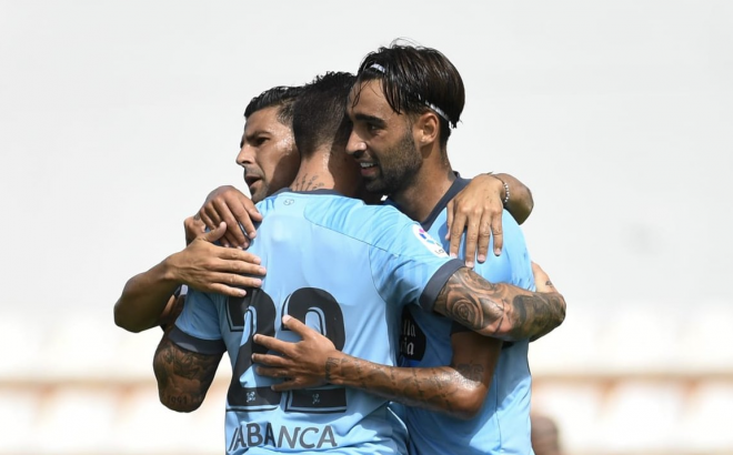 Nolito, Brais Méndez y Santi Mina (Foto: RC Celta).