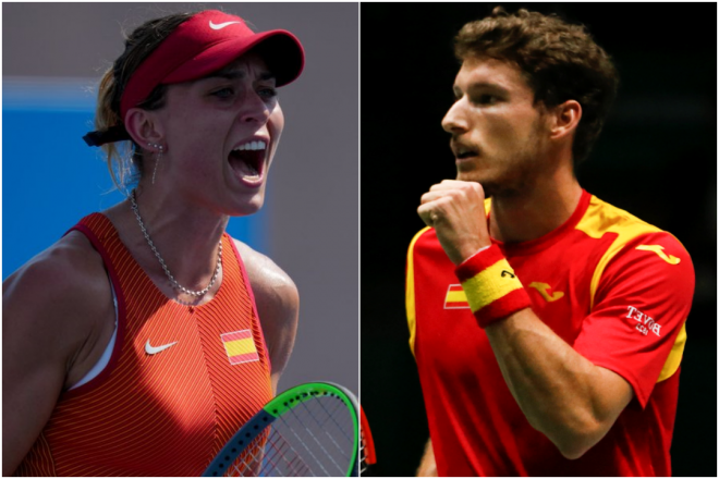 Paula Badosa y Pablo Carreño, pareja mixta de tenis en los Juegos Olímpicos de Tokio 2020.