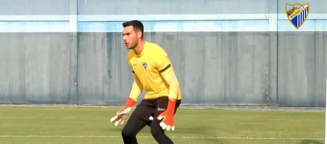 Primer entrenamiento de Dani Martín con el Málaga CF (Foto: MCF).
