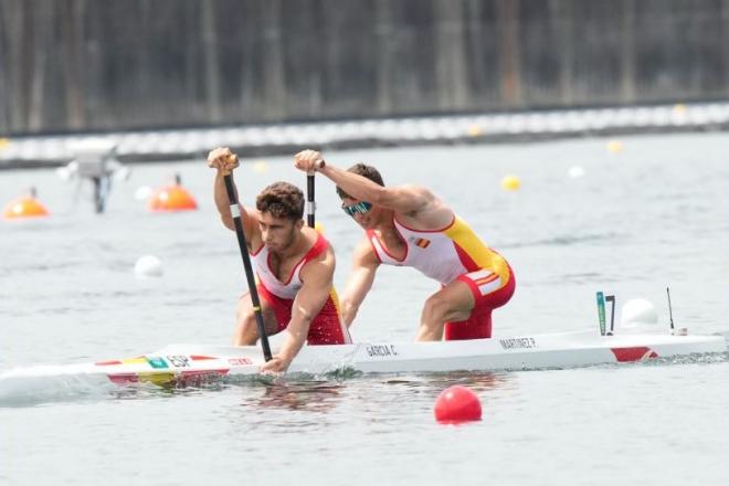 Tano García y Pablo Martínez, en acción en los Juegos Olímpicos (Foto: RFEP).