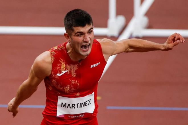Asier Martínez celebra durante los Juegos Olímpicos de Tokio 2020 (Foto: EFE).