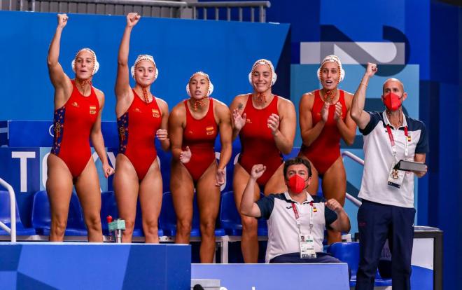 La selección española femenina de waterpolo (Foto: Coe)