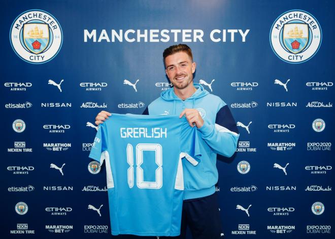 Jack Grealish, en su presentación con el Manchester City (Foto: @ManCity).