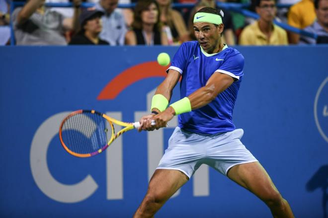 Golpe ganador de Nadal en su début en Washington (Foto: Cordon Press)