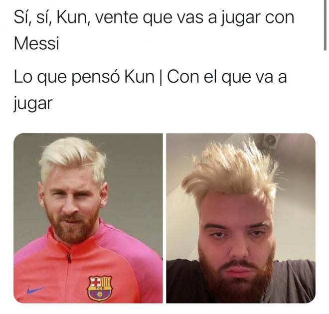 Meme del adiós de Leo Messi del Barcelona.