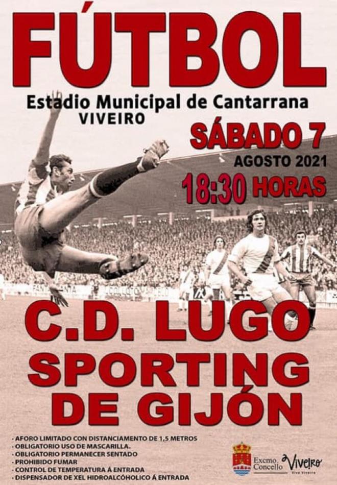 Cartel del amistoso del Sporting en Viveiro (Foto: Viveiro CF)