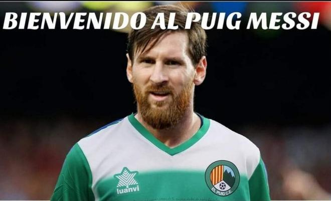 Messi, con la camiseta de El Puig.