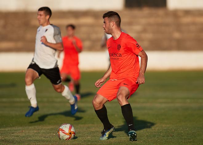 Carrasco con la SD Huesca (Foto: Daniel Marzo).