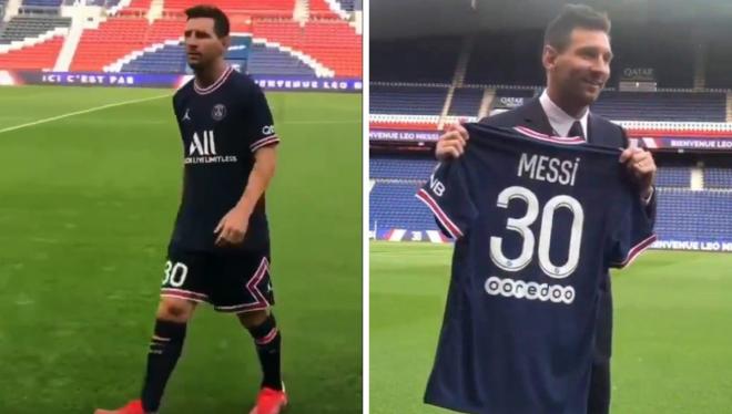 Las primeras imágenes de Leo Messi con la camiseta del PSG.