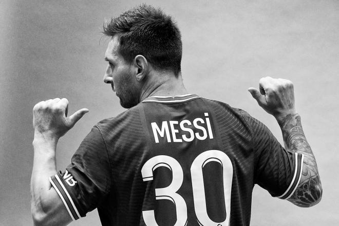 Leo Messi, con la camiseta del PSG (Foto: PSG).