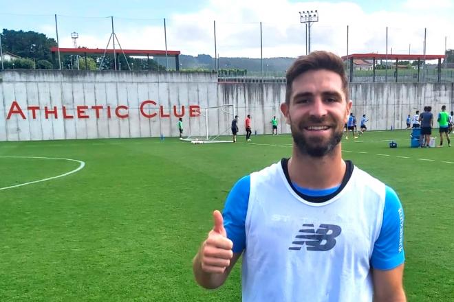 El central baracaldés Yeray Álvarez sonríe, siempre alegre y positivo (Foto: Athletic Club).