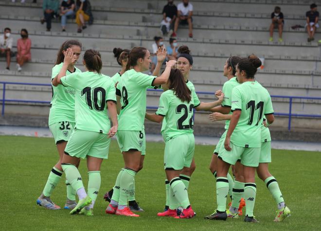 Festejo coral de un gol del equipo Femenino (Foto: Athletic Club).