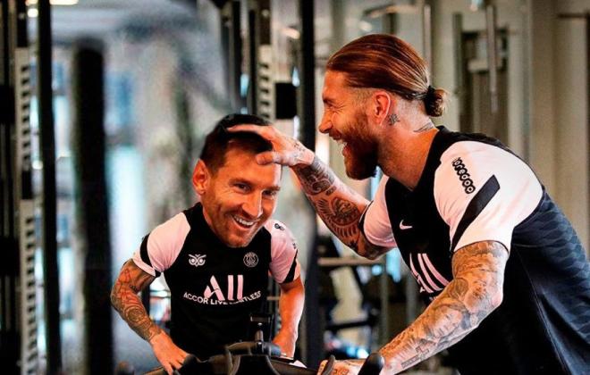 Uno de los memes de Leo Messi con Sergio Ramos en el PSG.