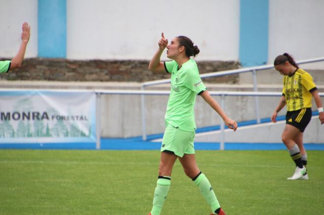 Nekane Díez dedica un gol del equipo del Femenino (Foto: Athletic Club).