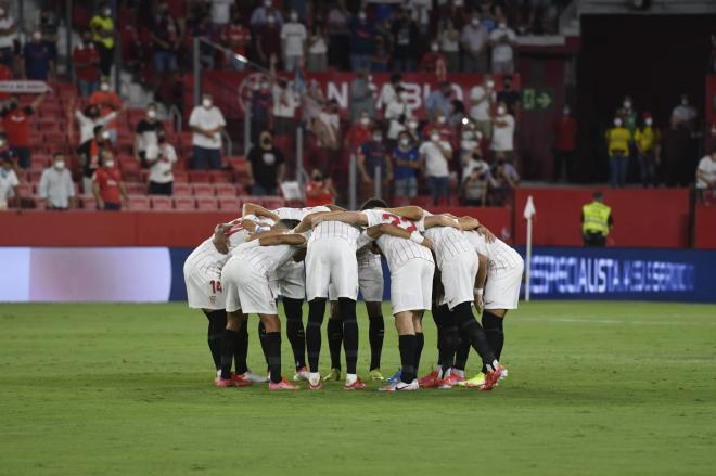 El once del Sevilla en el partido ante el Rayo (Foto: Kiko Hurtado).
