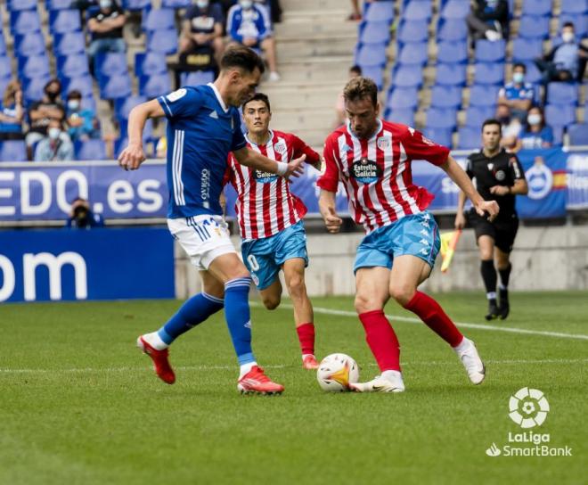 Lance del Real Oviedo-Lugo de la primera vuelta (Foto: LaLIga).