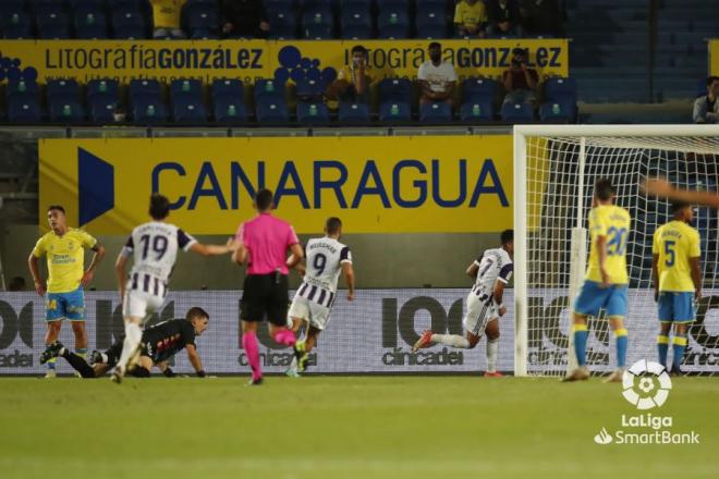 Marcos André, tras su gol a Las Palmas (Foto: LaLiga).