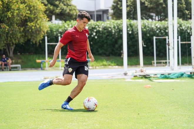 Juanjo Nieto, en un entrenamiento (Foto: UD Almería).