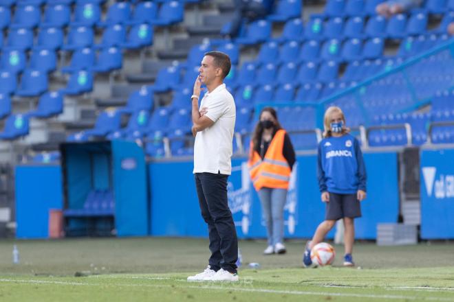 Borja Jiménez dirigiendo un partido del Dépor en Riazor (Foto: RCD).