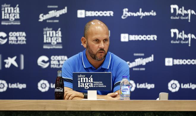 José Alberto, en rueda de prensa (Foto: Málaga CF).