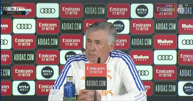 Rueda de prensa de Ancelotti con el Real Madrid.