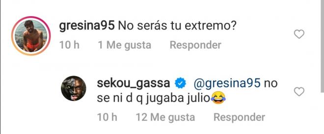 Sekou habla en Instagram de su debut con el Real Valladolid.