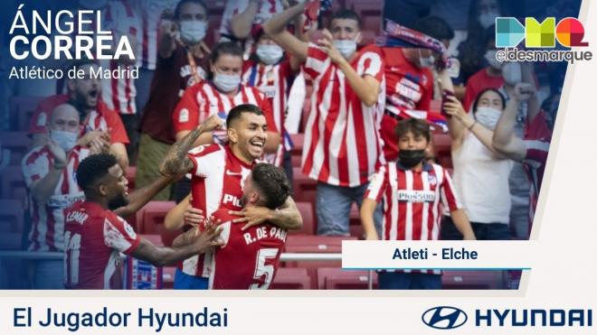 Correa, Hyundai del Atlético-Elche.