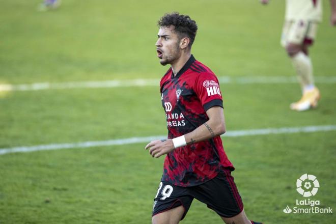 Sergio Moreno con el Mirandés (Foto: LaLiga).