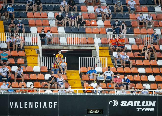 Afición en Mestalla en el Valencia-Getafe (Foto: Valencia CF)