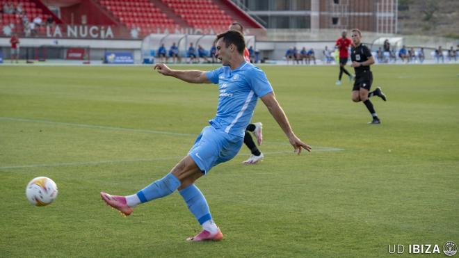 Ángel Rodado durante un partido con el UD Ibiza (Foto: UD Ibiza).