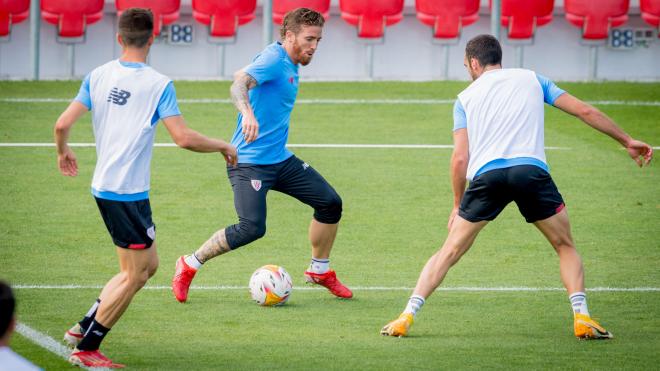 Iker Muniain en un entrenamiento del Athletic este agosto en Lezama (Foto: Athletic Club).