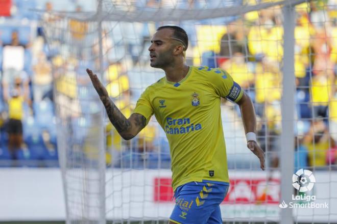 Jesé Rodríguez celebra un gol con Las Palmas (Foto: LaLiga).