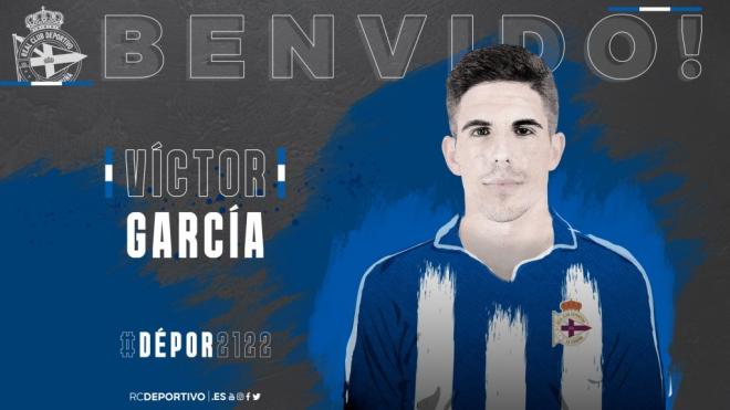 Víctor García, nuevo jugador del Dépor (Foto: Twitter).