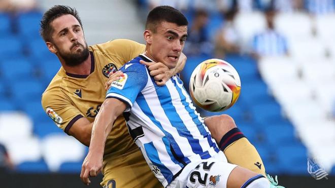 Barrenetxea, durante el Real Sociedad-Levante (Foto: RS).