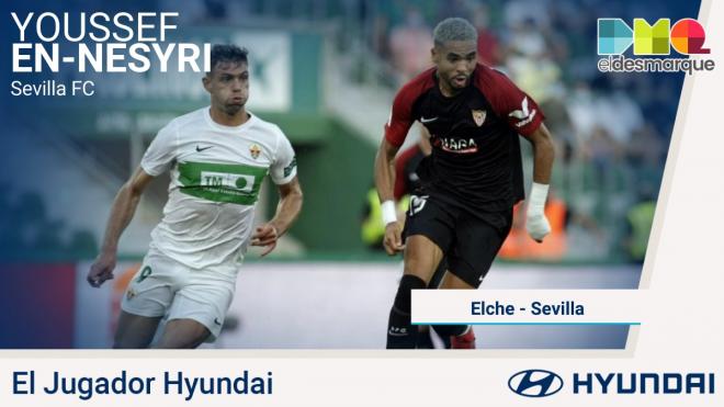 En-Nesyri, jugador Hyundai del partido.