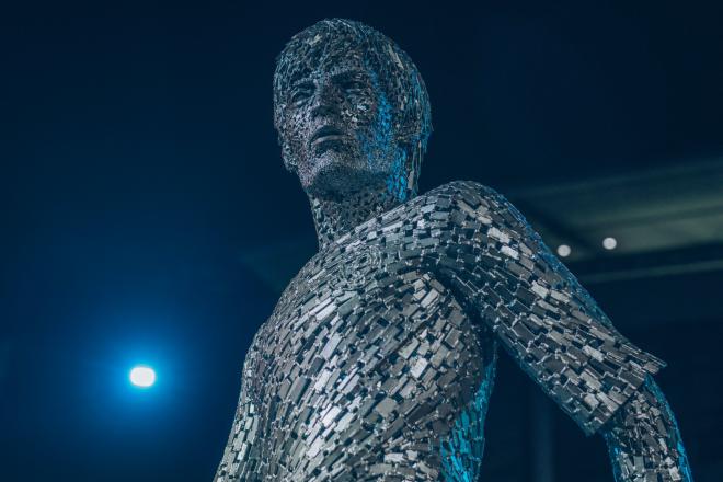 La espectacular estatua que el City dedica a David Silva.