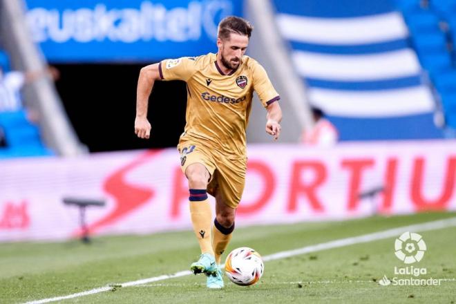 Miramón, durante el Real Sociedad-Levante (Foto: LaLiga).