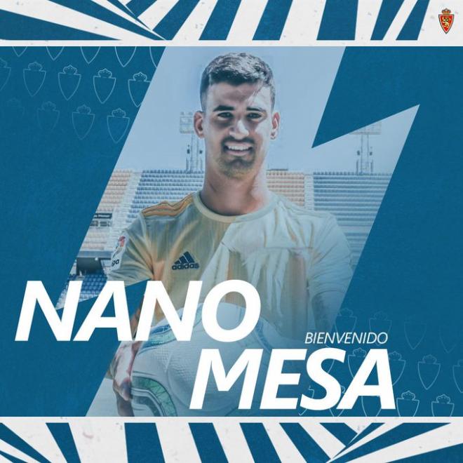 Nano Mesa, nuevo jugador del Real Zaragoza.