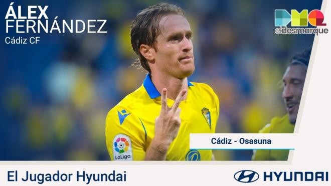 Álex Fernández, Jugador Hyundai del Cádiz-Osasuna.