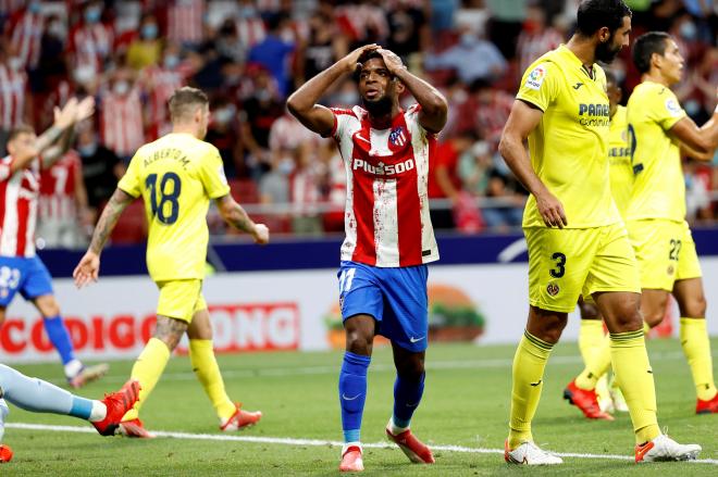 Lemar se lamenta tras una ocasión en el Atlético de Madrid-Villarreal (Foto: EFE).