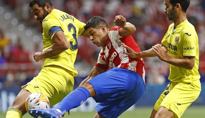 Luis Suárez, en el Atlético de Madrid-Villarreal (foto: ATM).