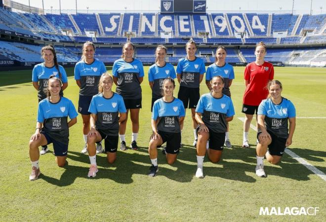 Jugadoras del Málaga Femenino en La Rosaleda (Foto: MCF).