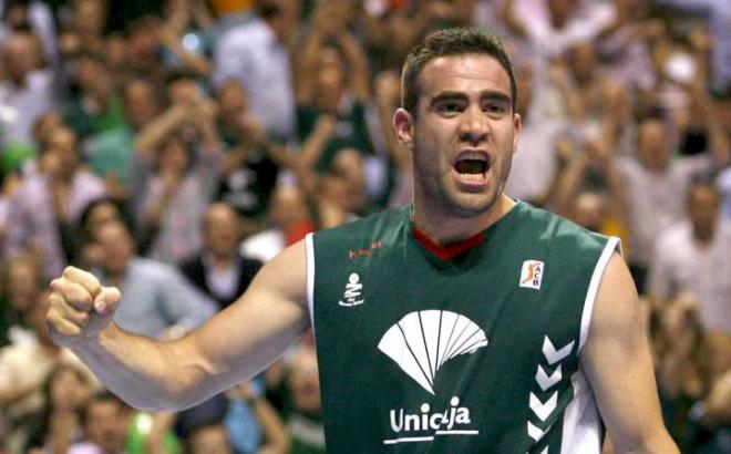 Carlos Cabezas, en un partido con el Unicaja.