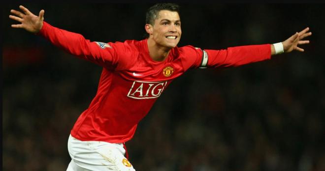 Cristiano Ronaldo, en su primera etapa con el Manchester United.