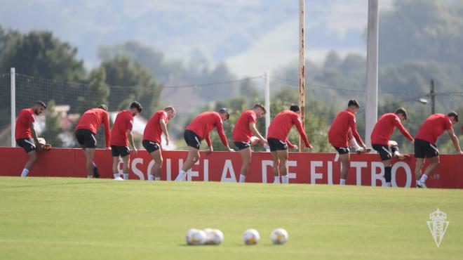 Entrenamiento del Sporting en Mareo (Foto: RSG).