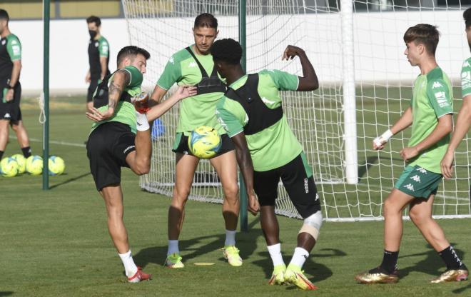 Joaquín en el entrenamiento del Betis (foto: Kiko Hurtado).