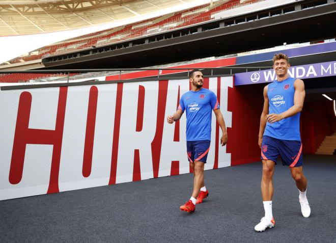 Koke y Marcos Llorente, en el Metropolitano (Foto: ATM).