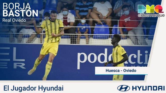 Borja Bastón, Jugador Hyundai del Huesca-Real Oviedo.