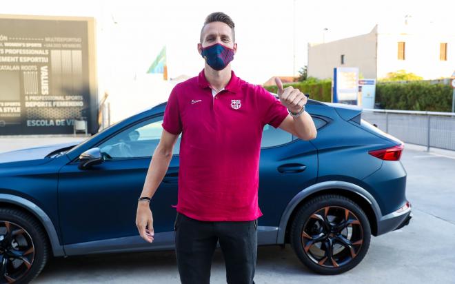 Luuk de Kong, en su llegada al Barcelona (Foto: FCB).